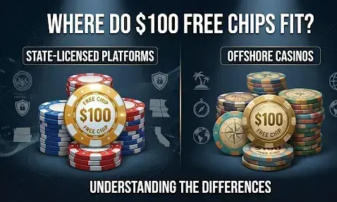 State-Licensed Platforms Vs Offshore Casinos Where Do $100 Free Chips Fit