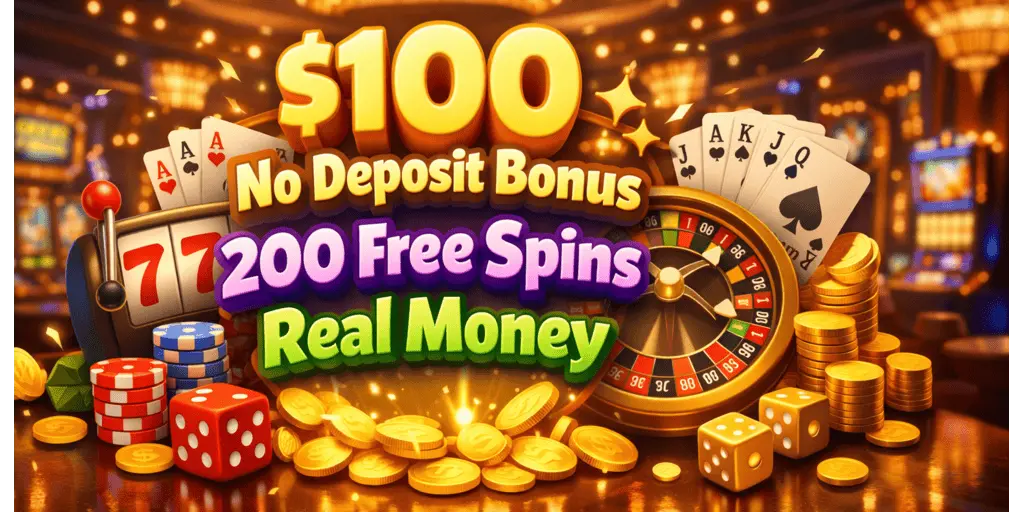 $100 No Deposit Bonus 200 Free Spins Real Money
